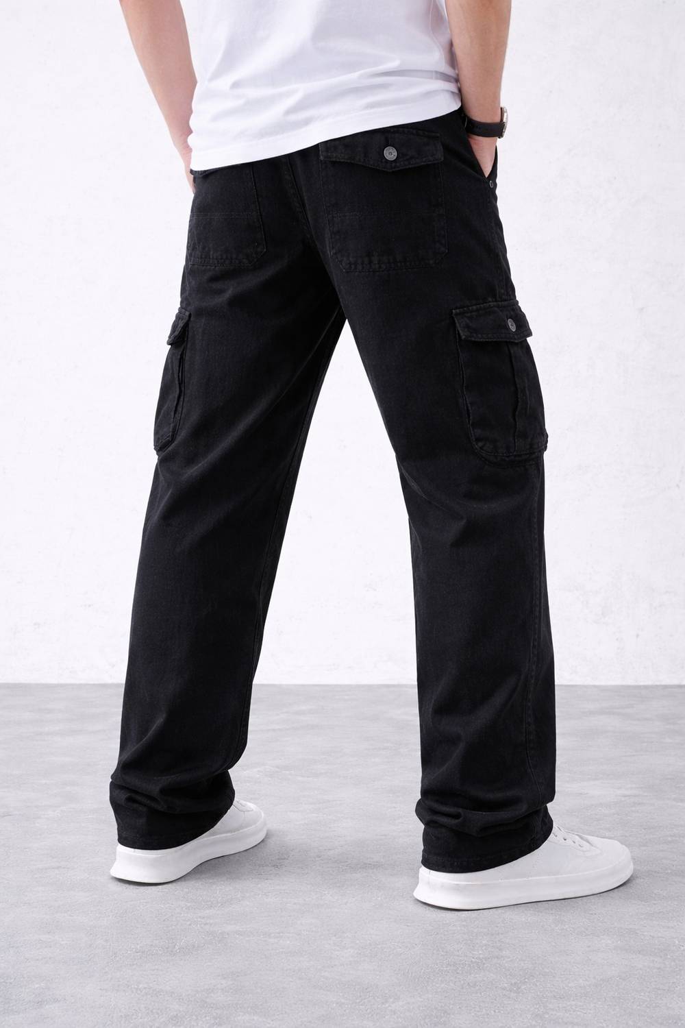 TOP Relaxed Fit Men Black Jeans - Image 2