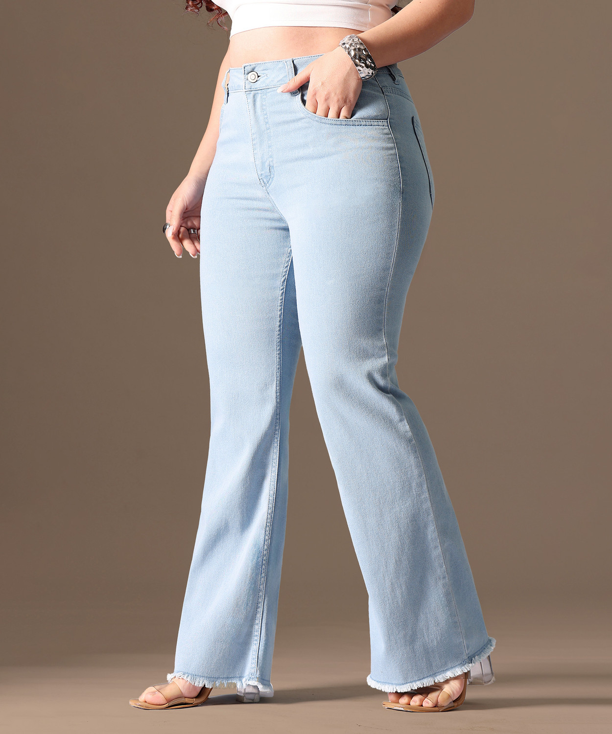 Image of Miss Chase Boot-Leg Women Light Blue Jeans