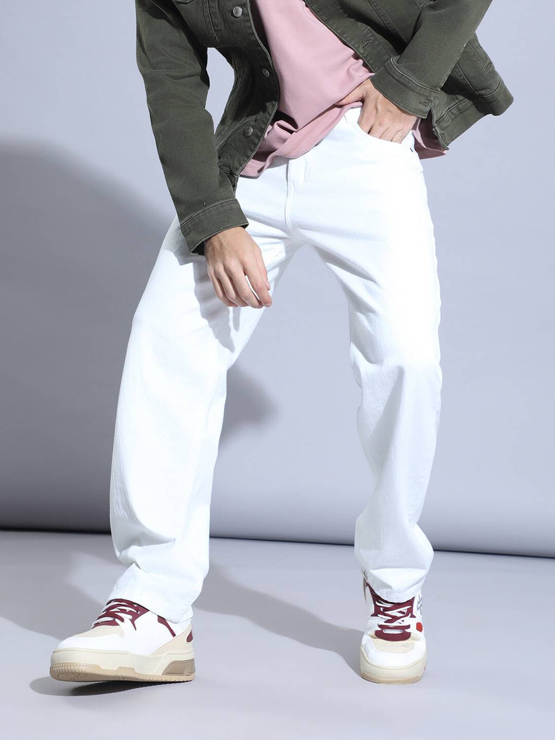 Hence Men White Relaxed Fit Jeans - Image 4