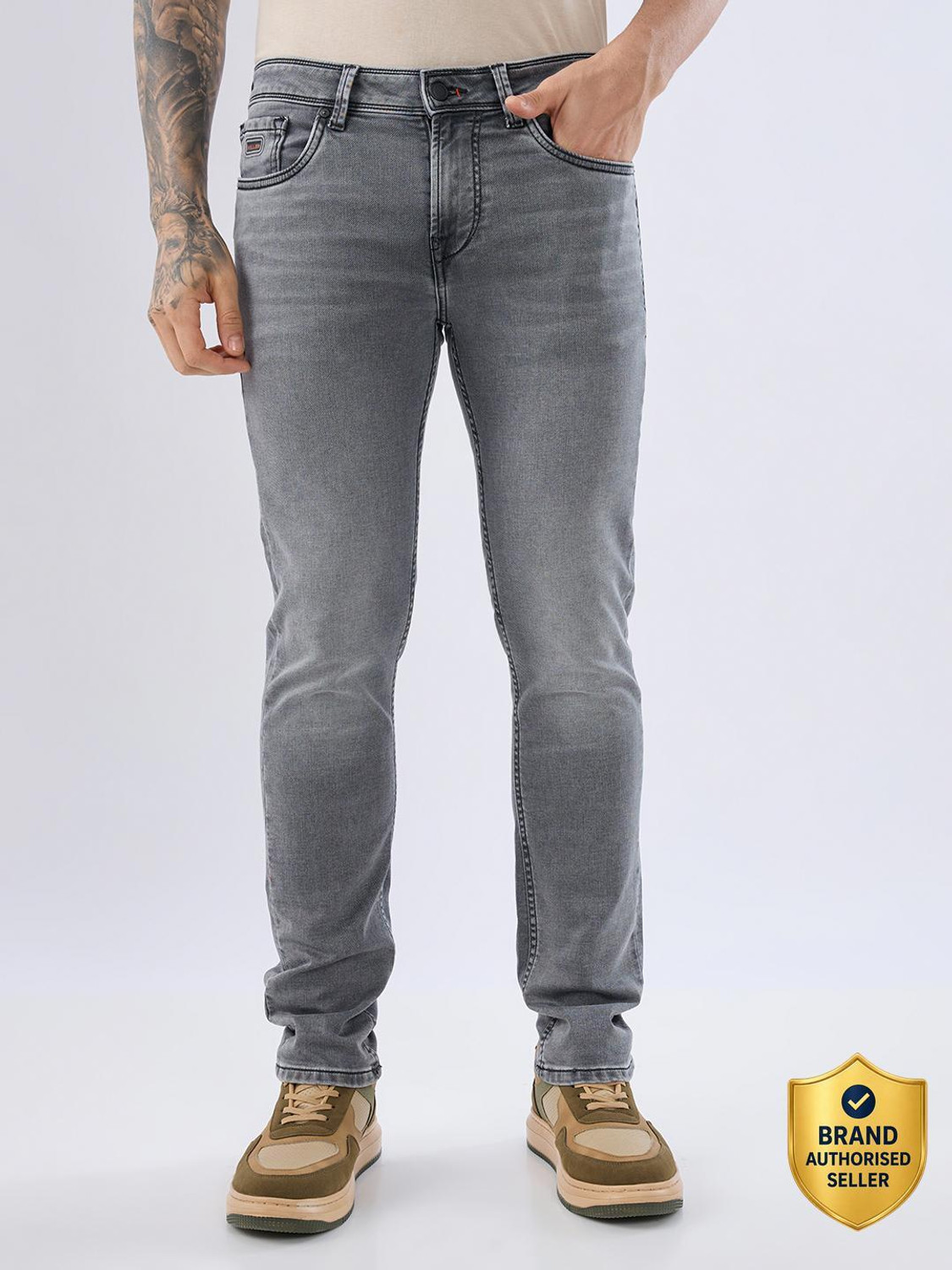 Image of KILLER Slim Men Grey Jeans