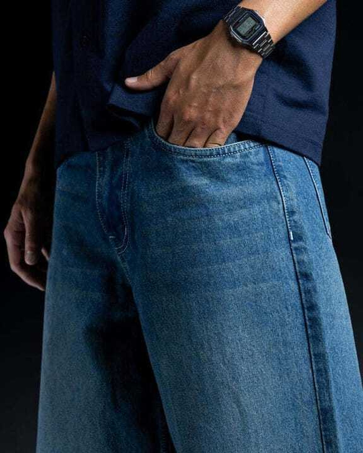 Image of Southee Loose Fit Men Blue Jeans