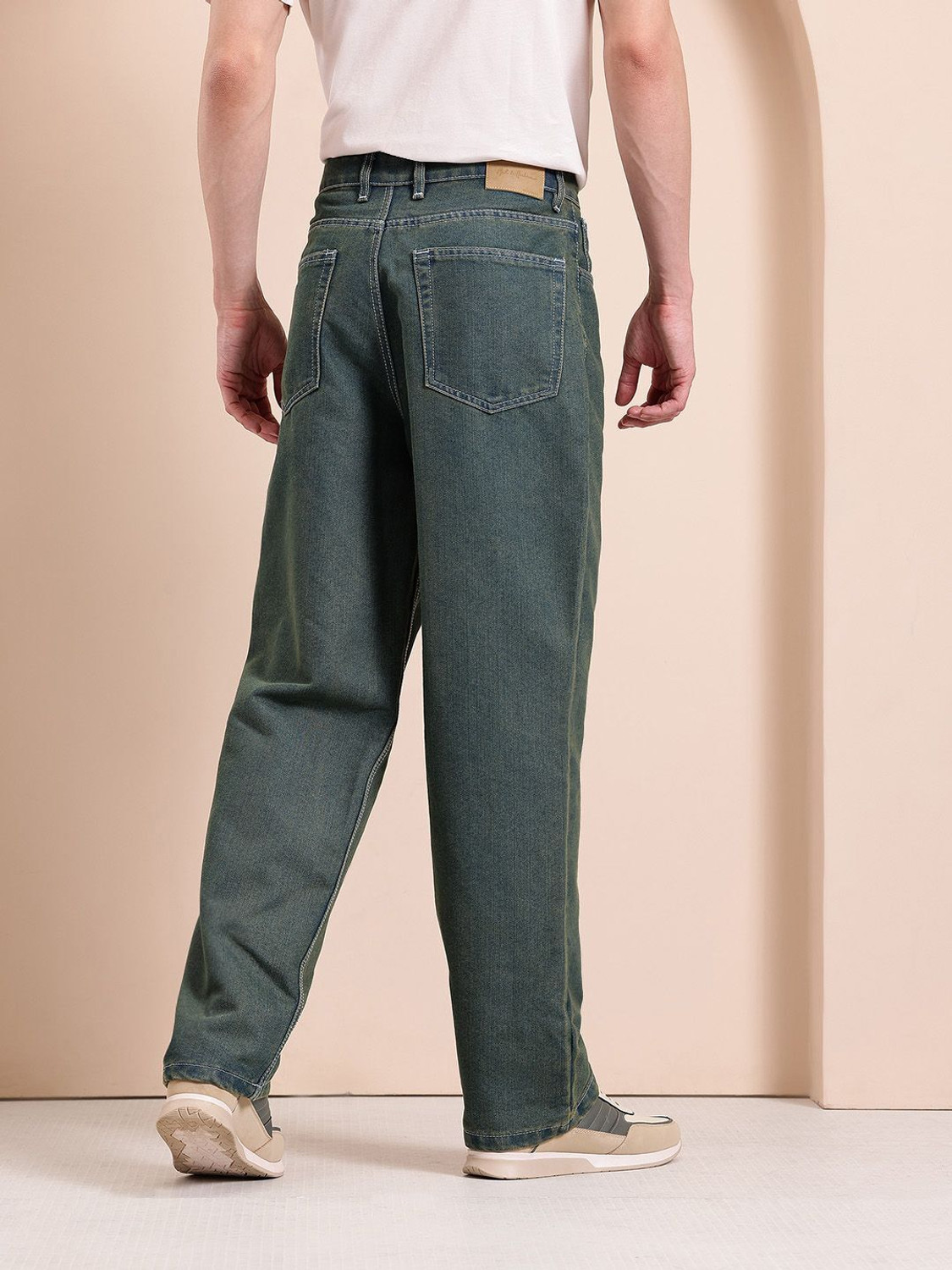 Image of Mast & Harbour Relaxed Fit Men Blue Jeans