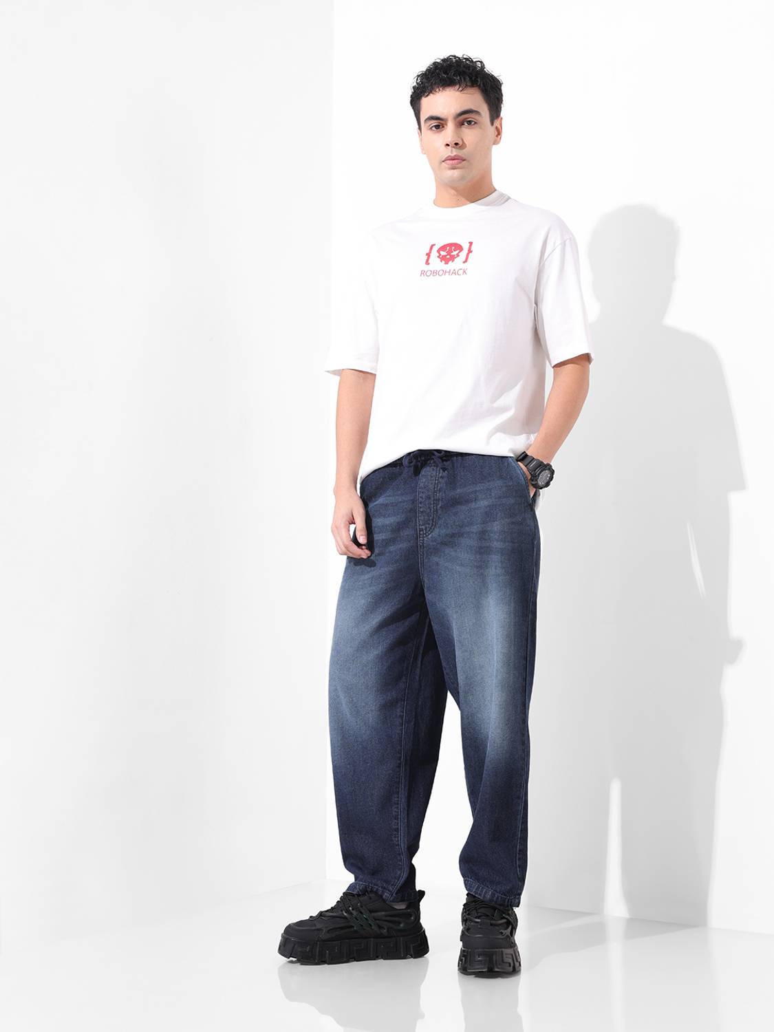 The Indian Garage Co. Loose Fit Men Blue Jeans - Image 2