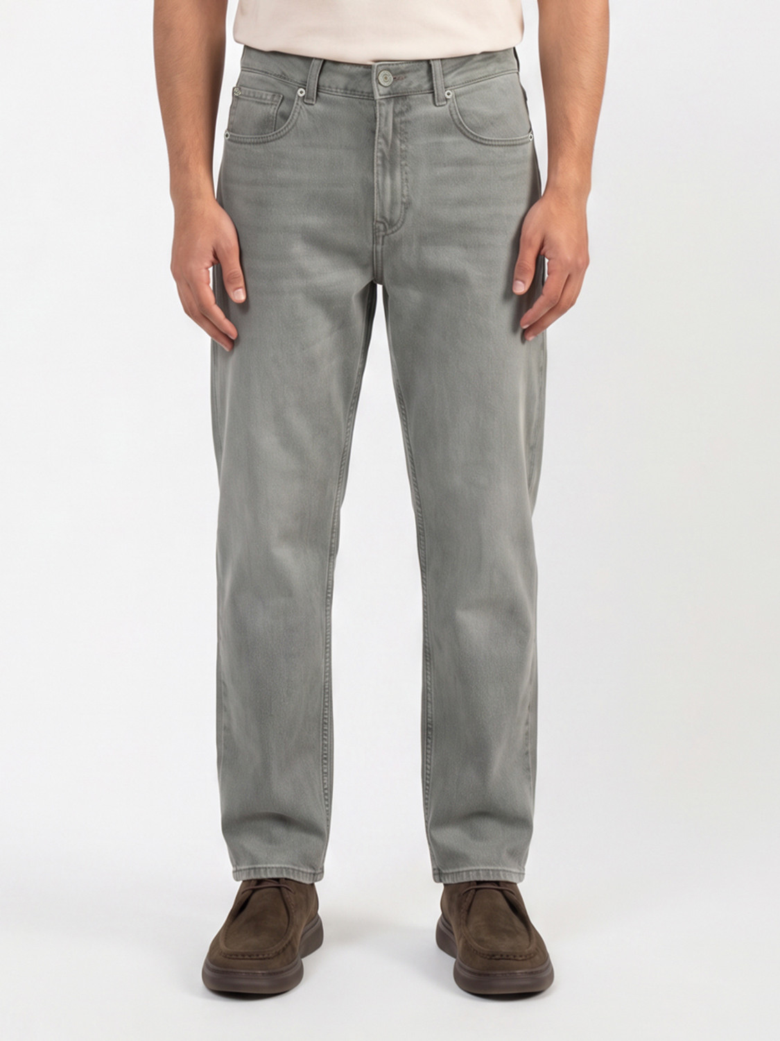 Spykar Loose Fit Men Grey Jeans
