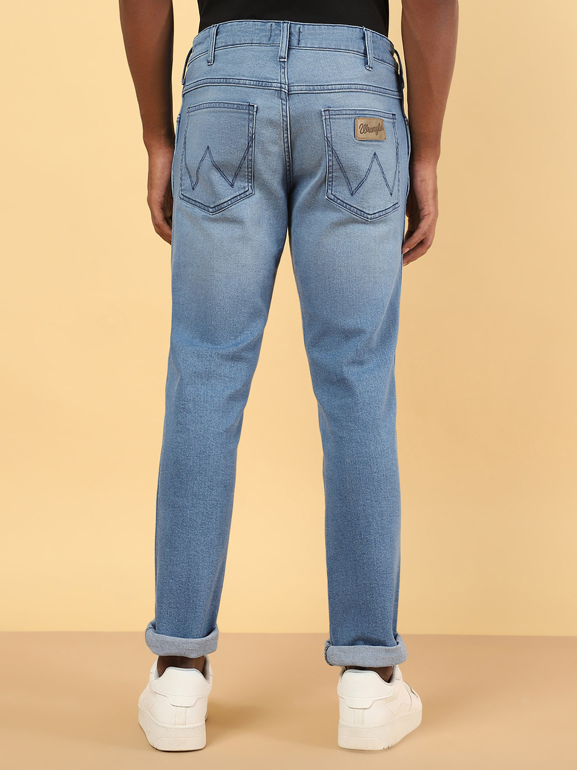 Image of Wrangler Slim Men Light Blue Jeans