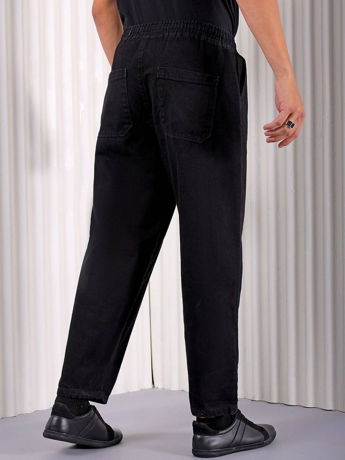 The Indian Garage Co. Loose Fit Men Black Jeans - Image 2