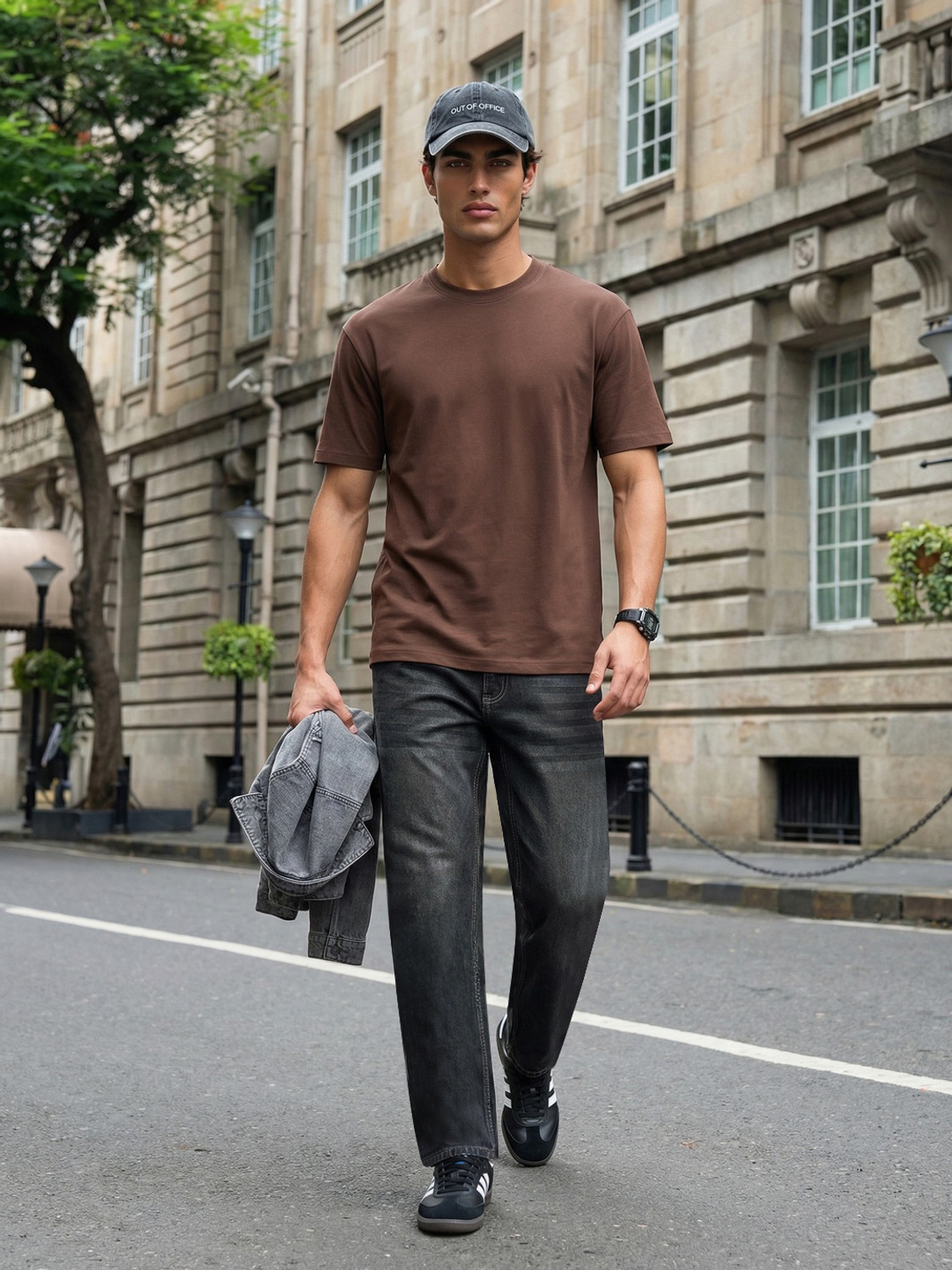 Image of Urbano Fashion Relaxed Fit Men Grey Jeans