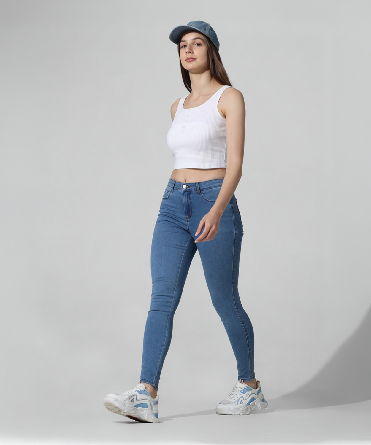 Image of ONLY Skinny Women Blue Jeans