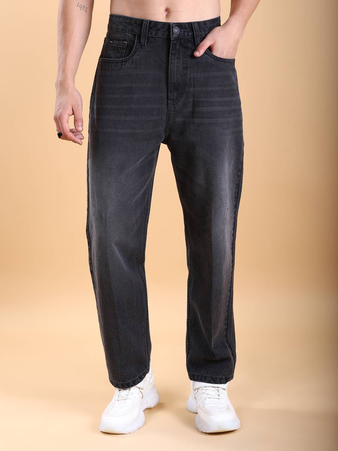HIGHLANDER Loose Fit Men Grey Jeans