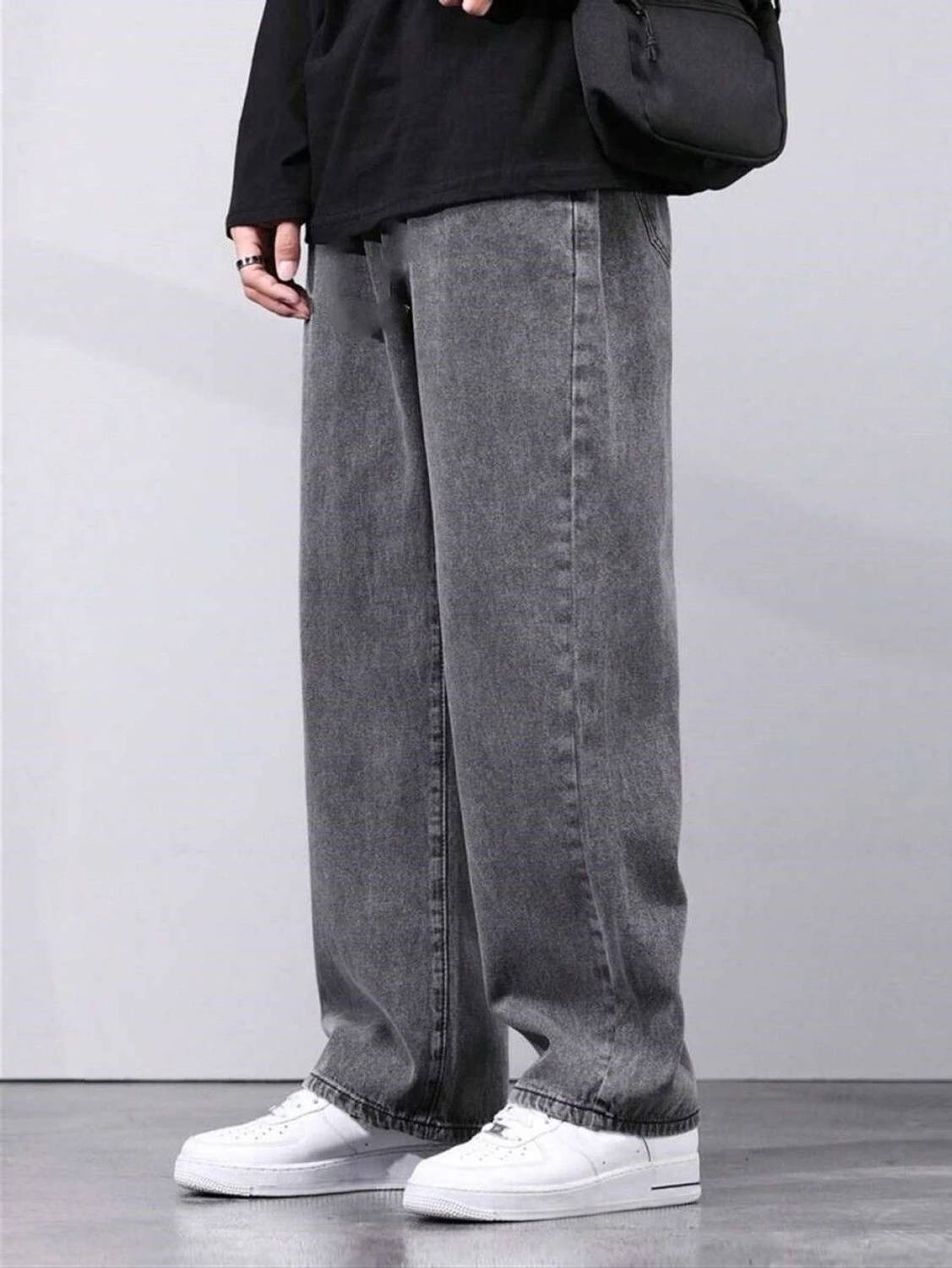 DENIM DUCH Straight Fit Men Grey Jeans