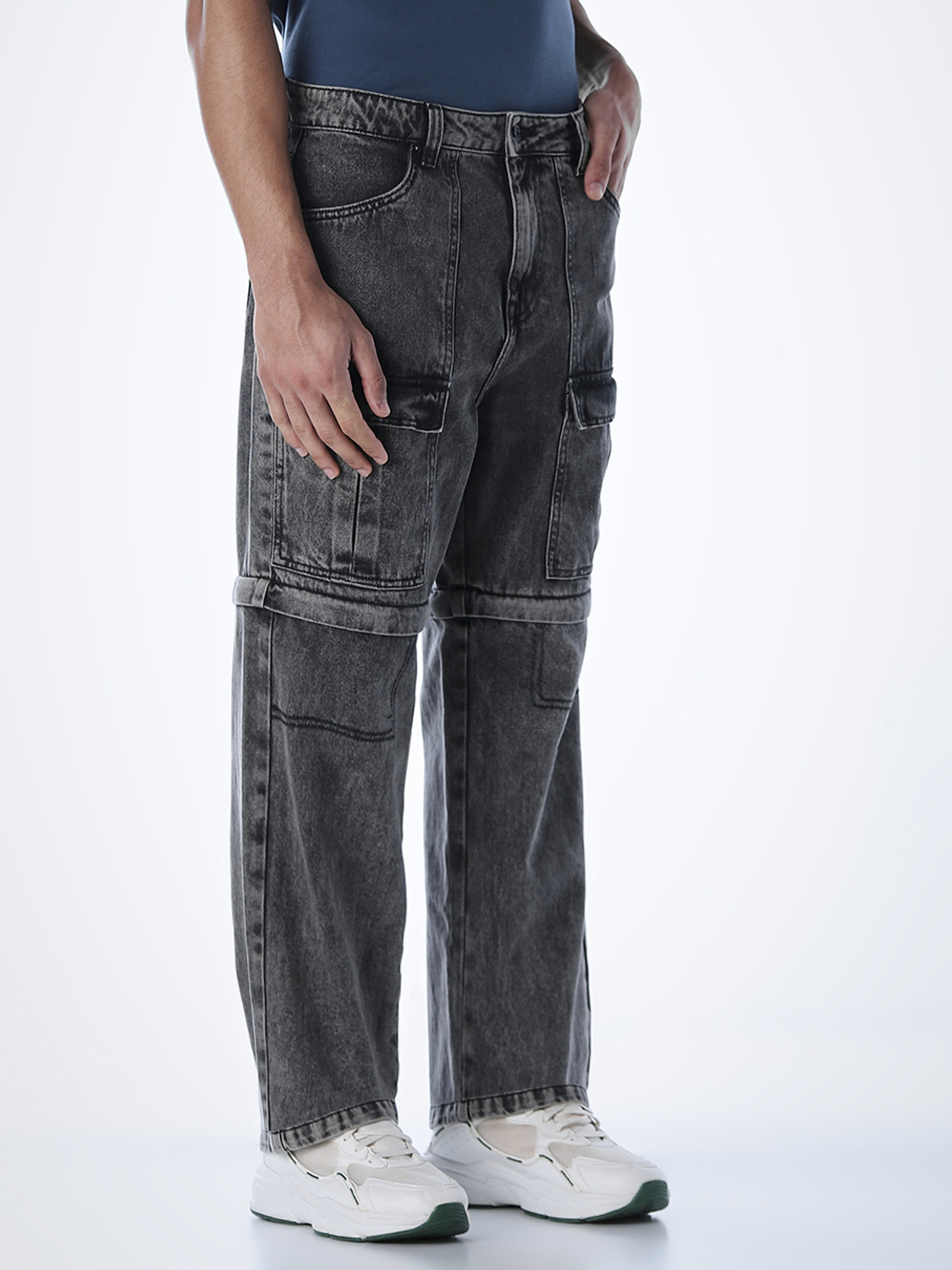 Image of JACK & JONES Loose Fit Men Grey Jeans