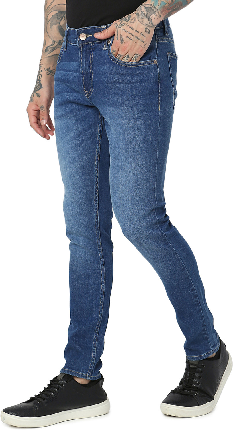 Image of Spykar Super Skinny Men Blue Jeans
