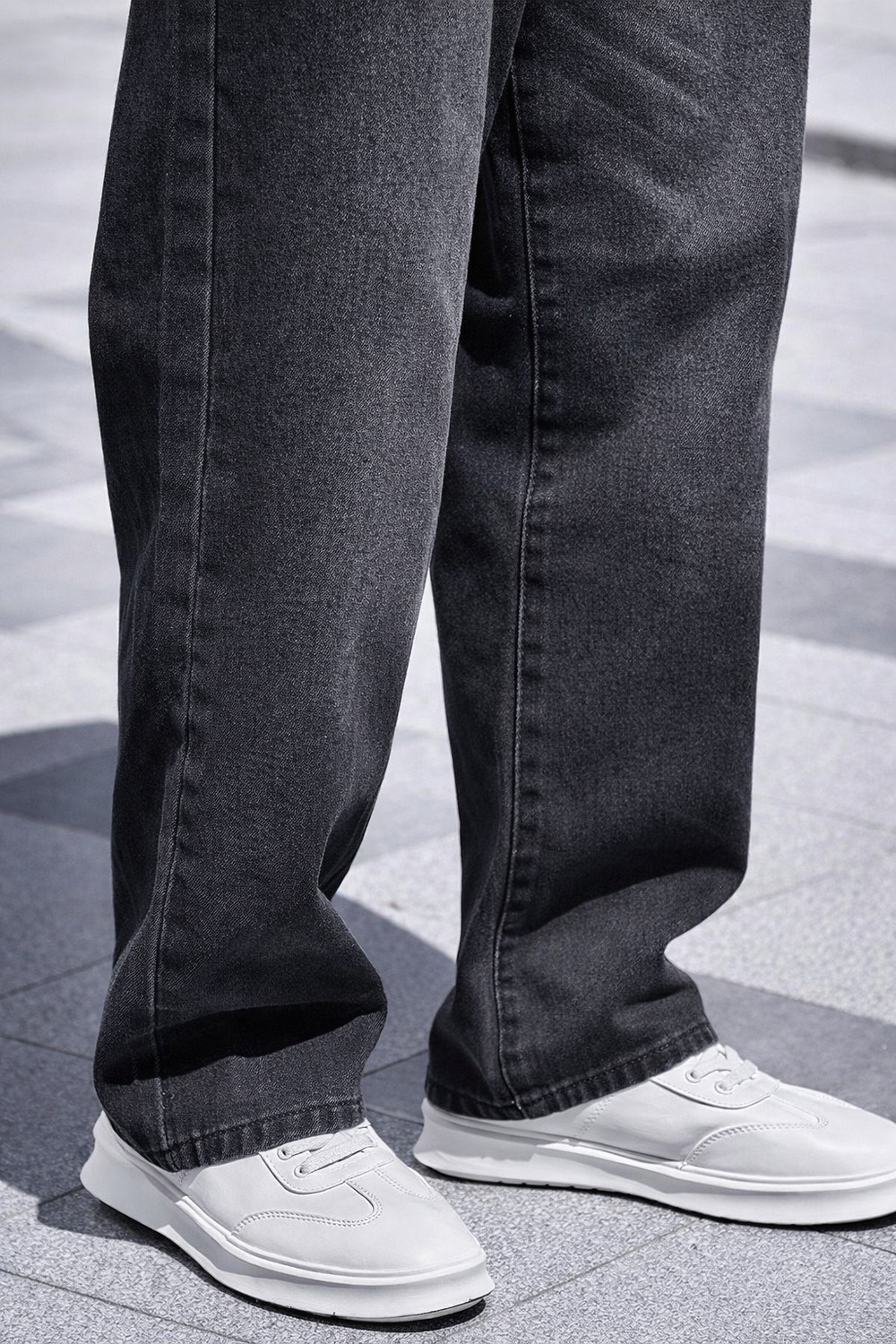 Image of ZARUME Loose Fit Men Grey Jeans