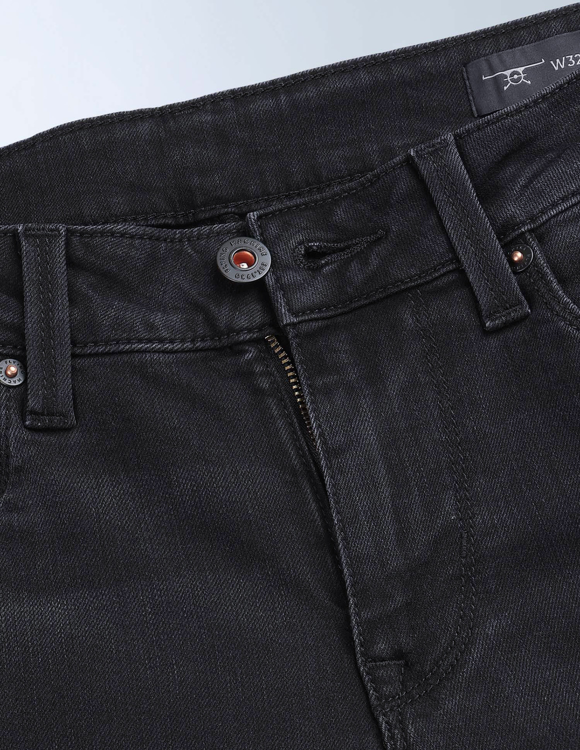 Image of FLYING MACHINE Skinny Men Black Jeans