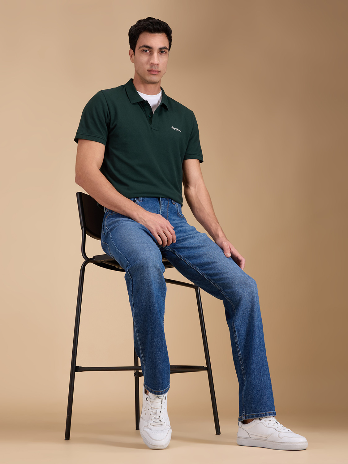 Image of Pepe Jeans Straight Fit Men Blue Jeans
