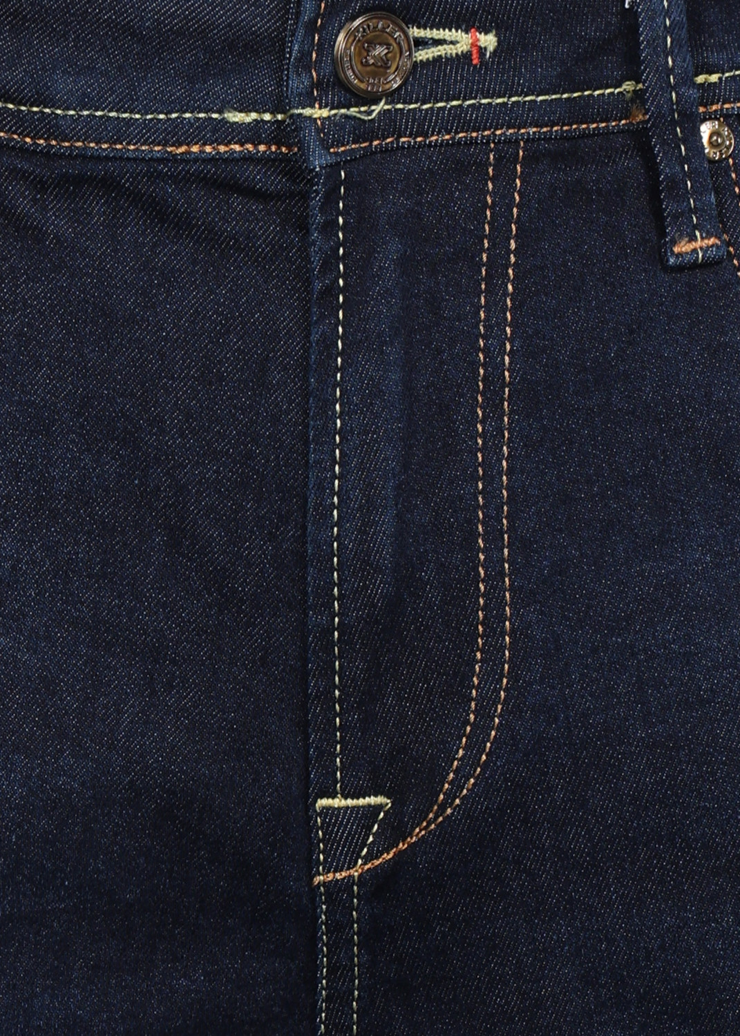 Image of KILLER Men Slim Mid Rise Dark Blue Jeans