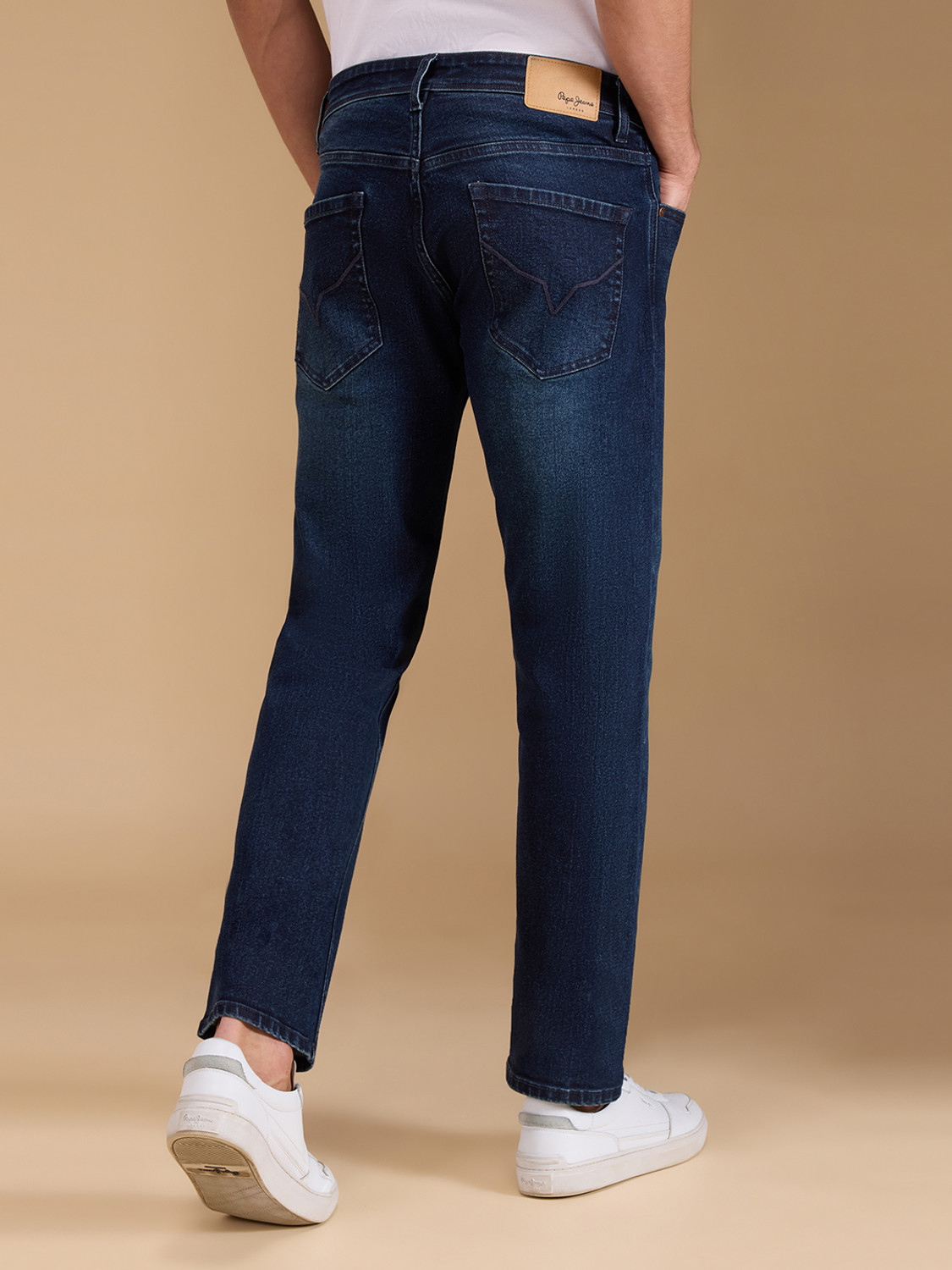 Image of Pepe Jeans Straight Fit Men Dark Blue Jeans