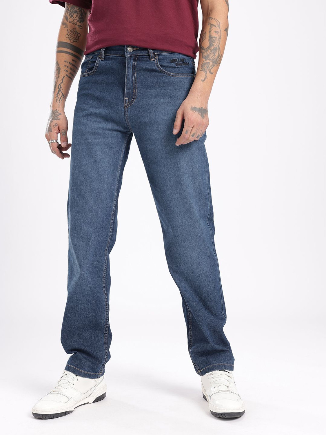 Image of Glitchez Regular Men Blue Jeans