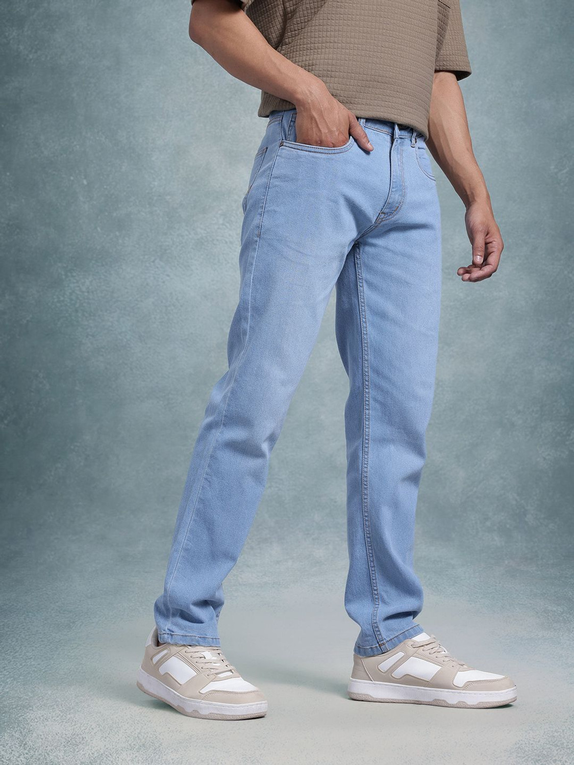 Image of Roadster Regular Men Blue Jeans