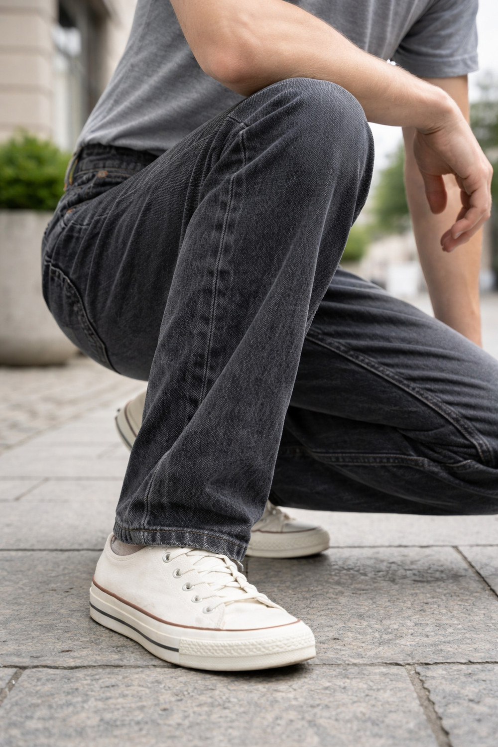 Image of BREXX Straight Fit Men Grey Jeans