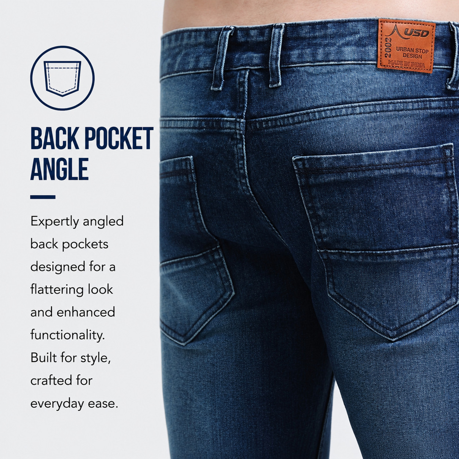 Image of USD Skinny Men Blue Jeans