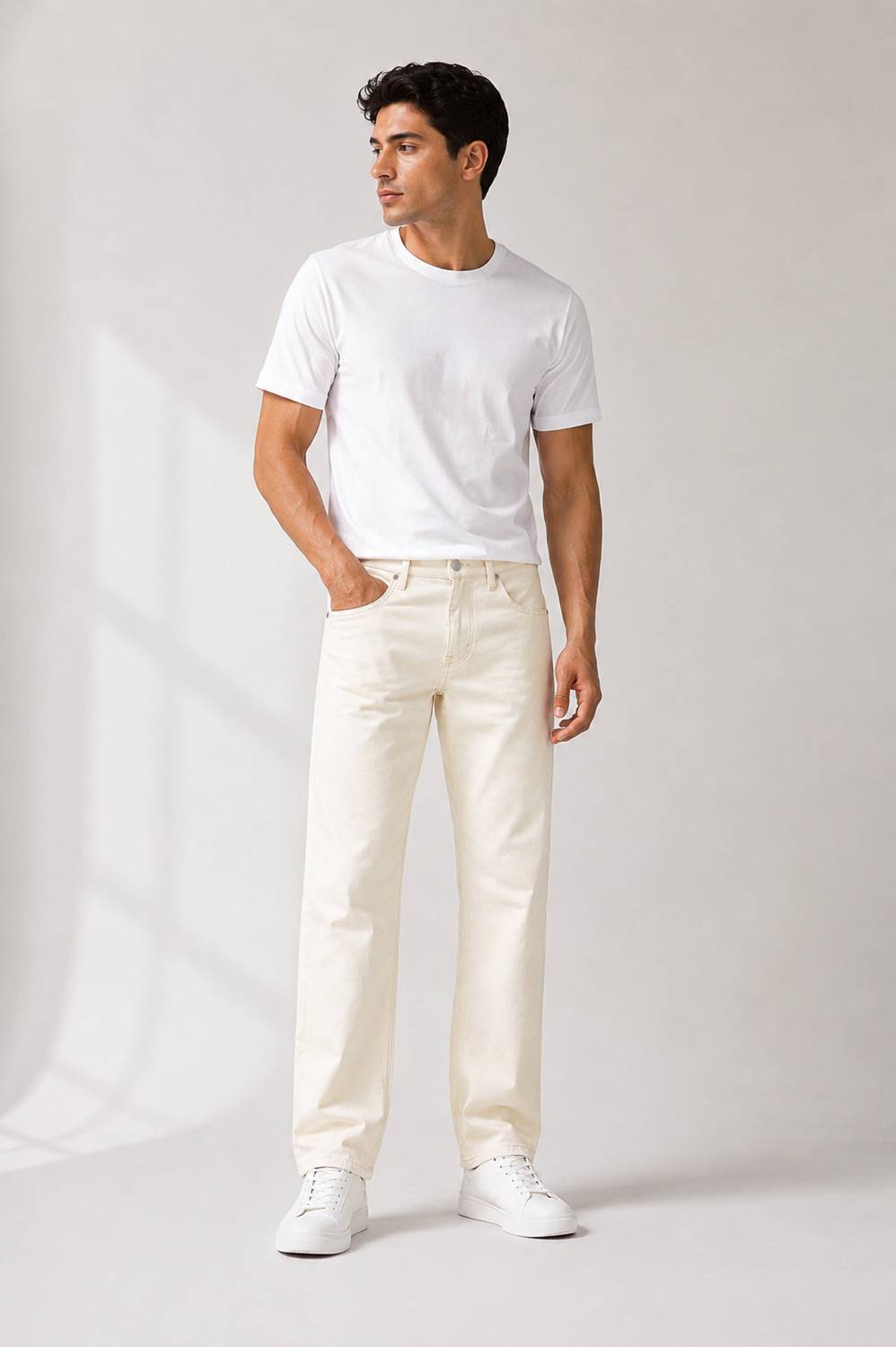RileyRush Men White Boot-Leg Jeans - Image 4