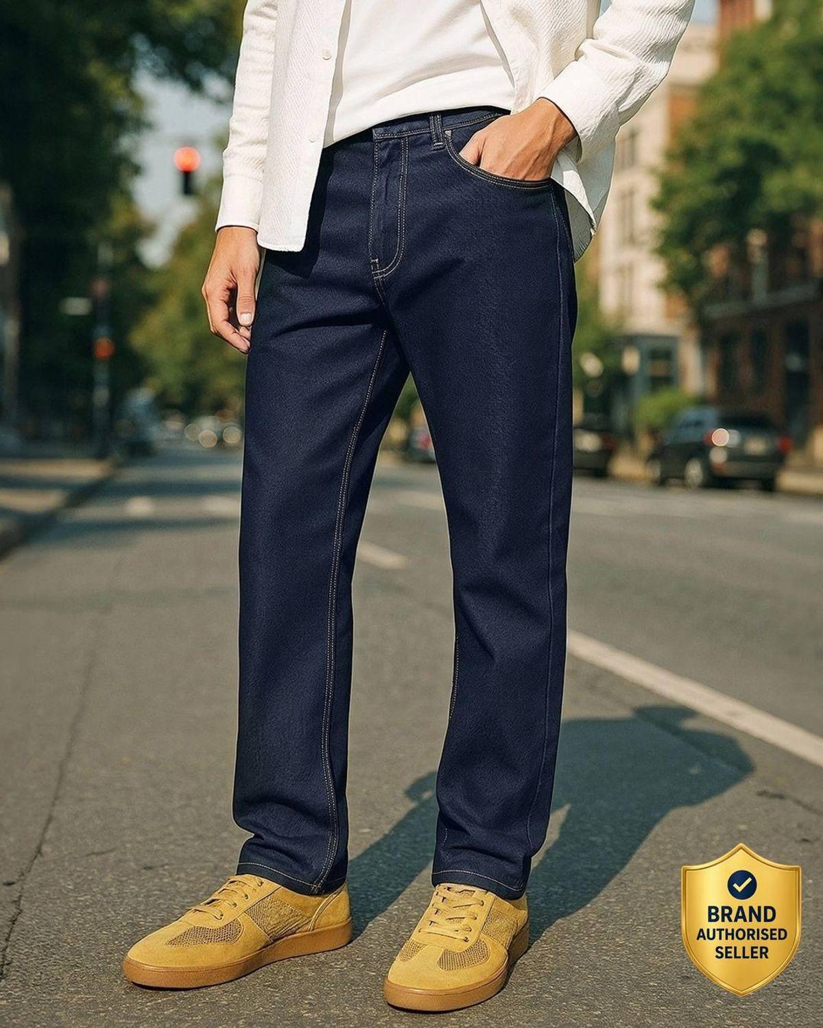 BEWAKOOF Slim Straight Fit Stretchable Straight Fit Men Blue Jeans