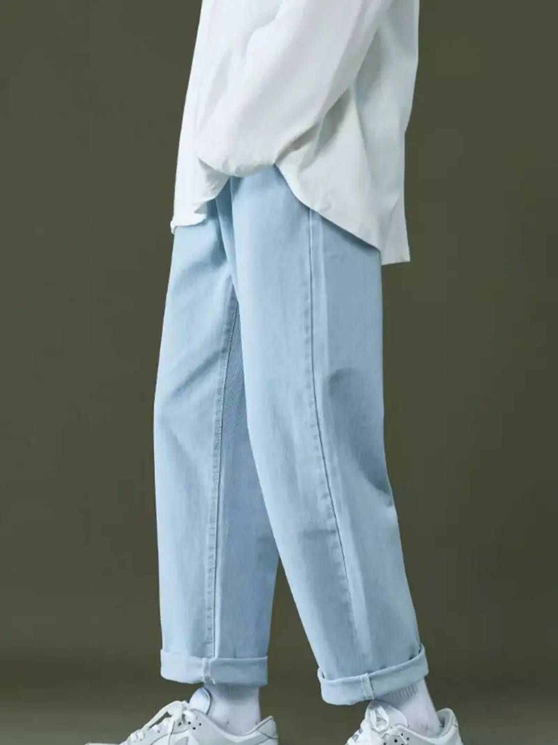 MEIXN Straight Fit Men Light Blue Jeans - Image 3