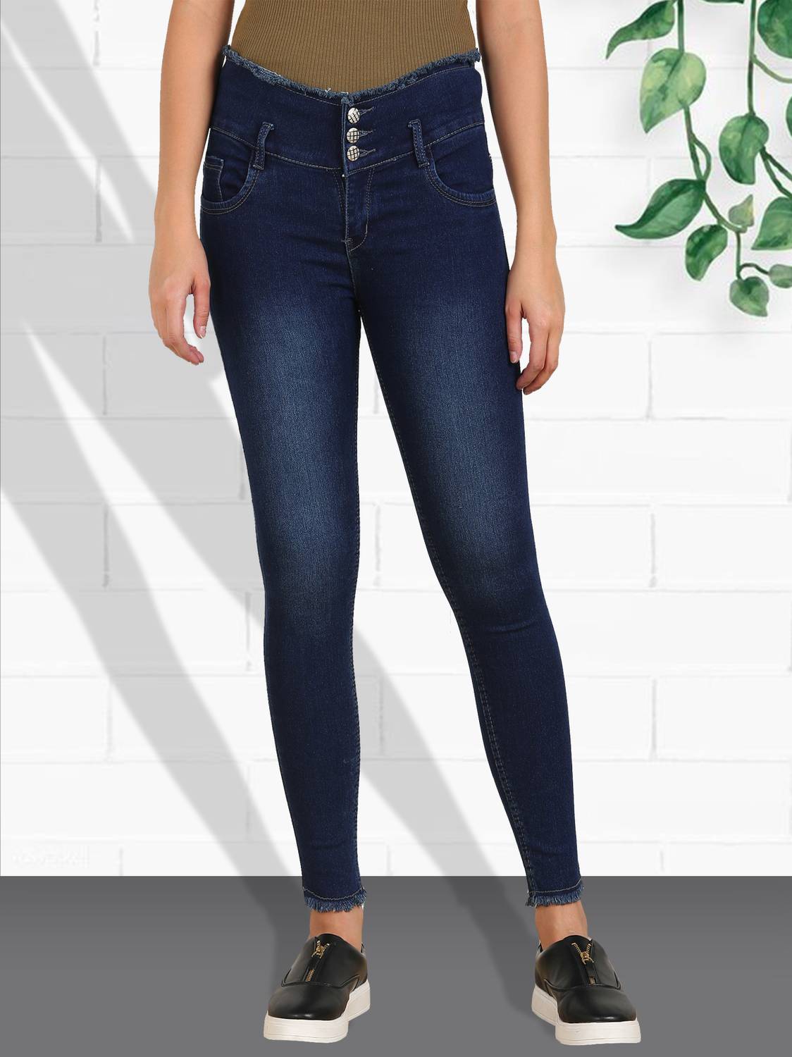 A-Okay Slim Women Dark Blue Jeans