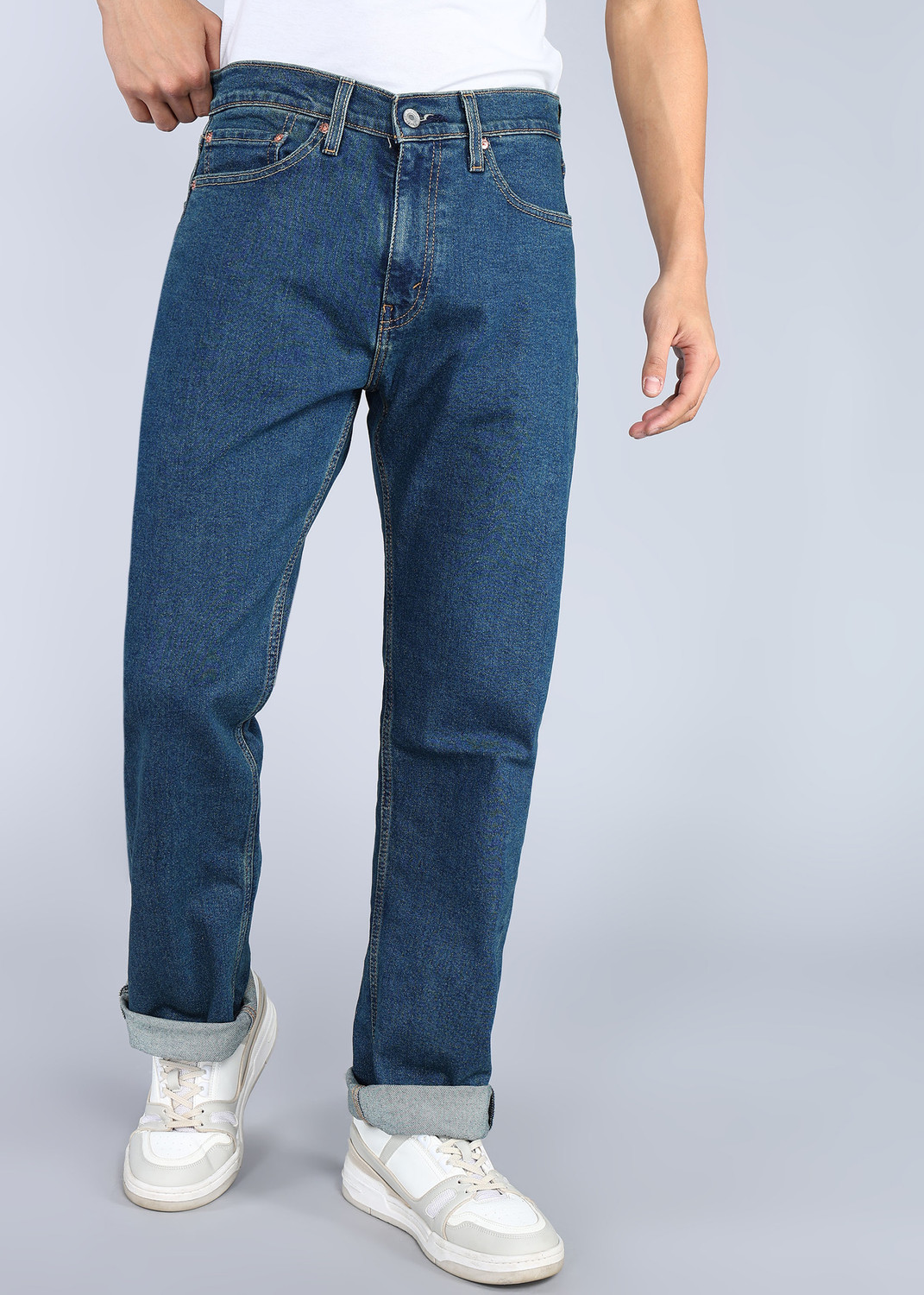 Image of LEVI'S Straight Fit Men Dark Blue Jeans