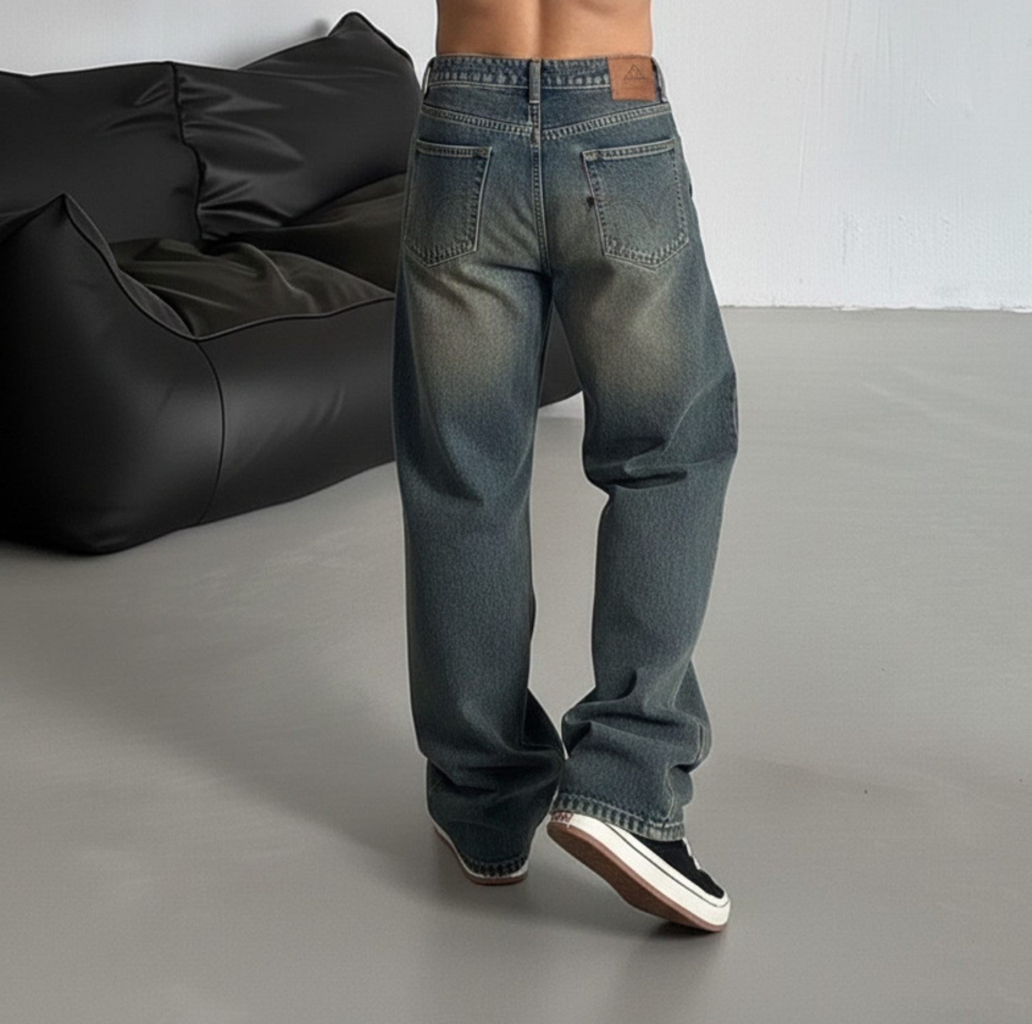 Image of TAYBACREATION Straight Fit Men Green Jeans