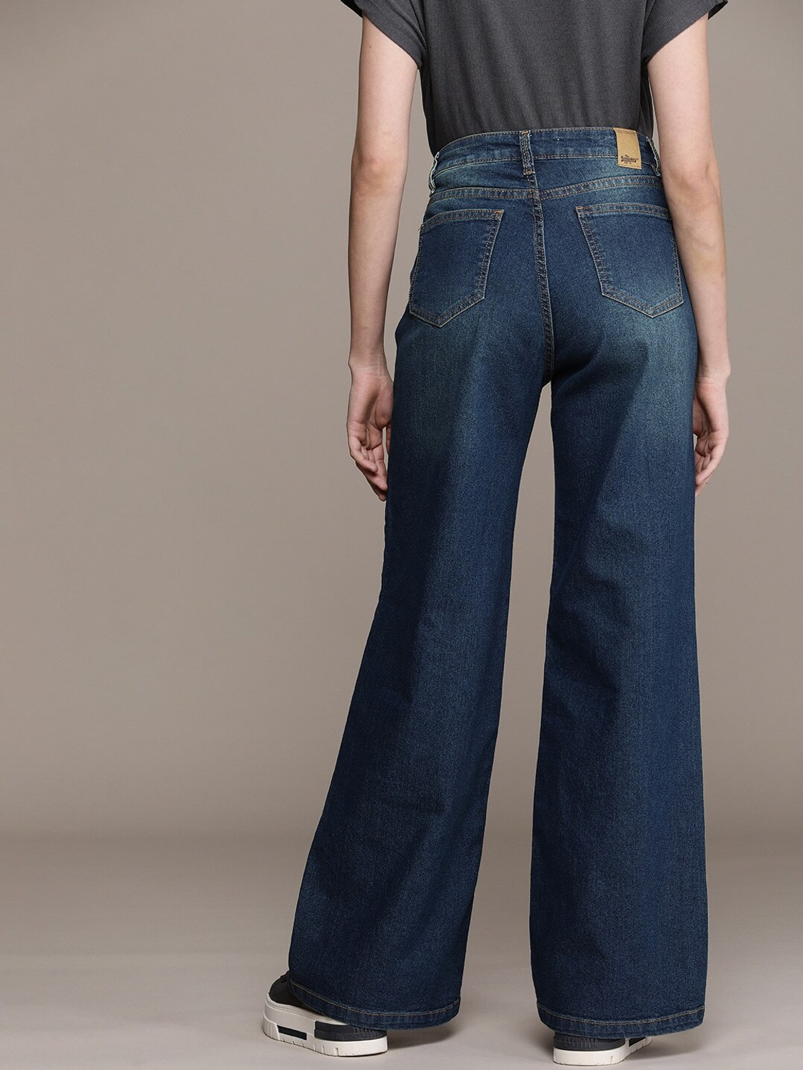 Image of Roadster Flared Women Dark Blue Jeans