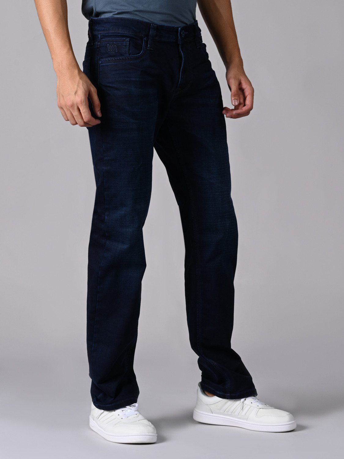Image of LAWMAN Straight Fit Men Dark Blue Jeans
