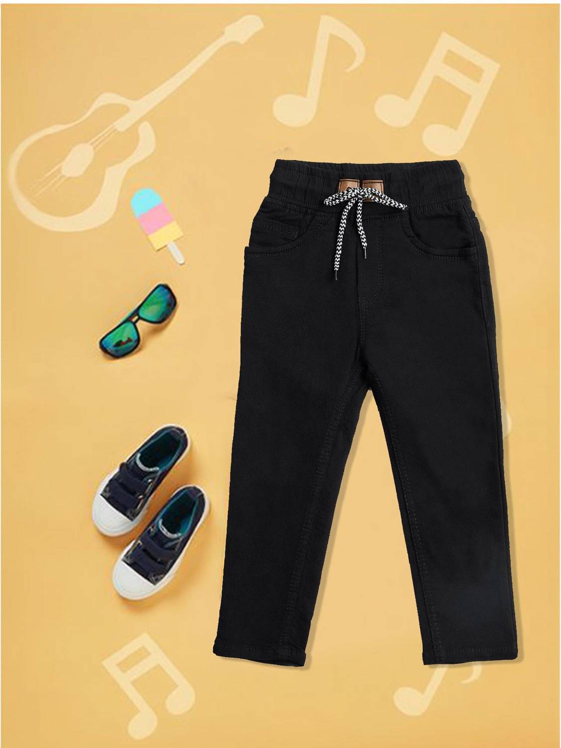 F2M Regular Boys Black Jeans