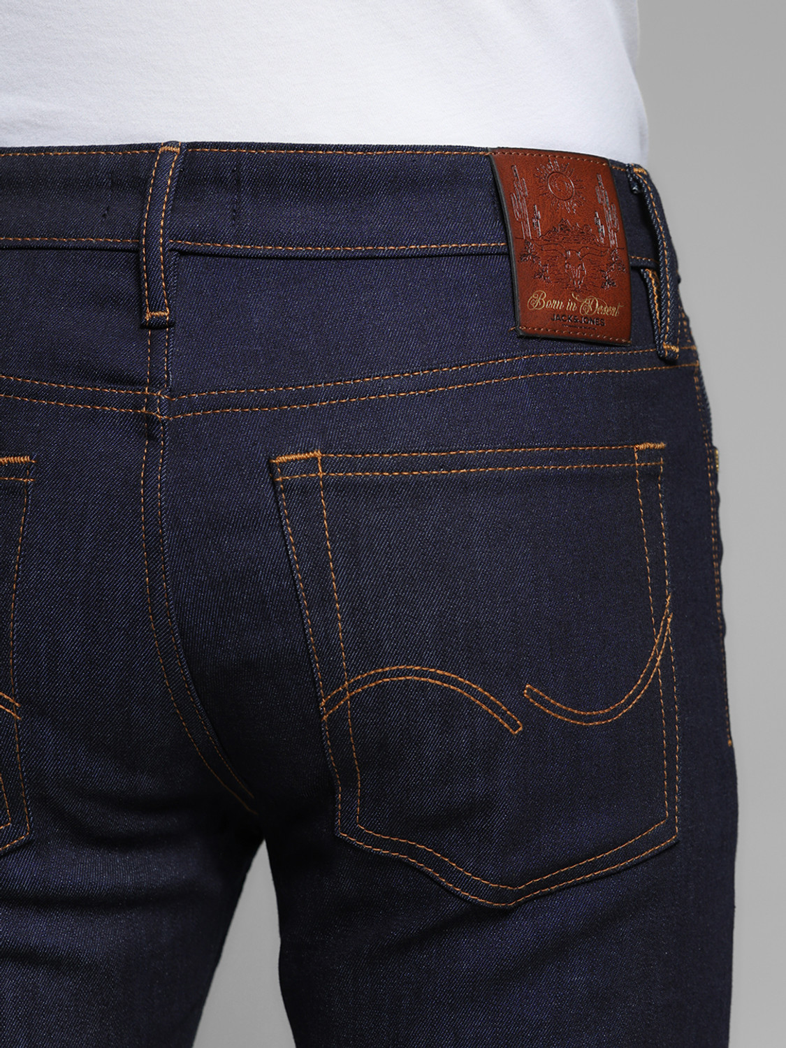 Image of JACK & JONES Slim Men Dark Blue Jeans