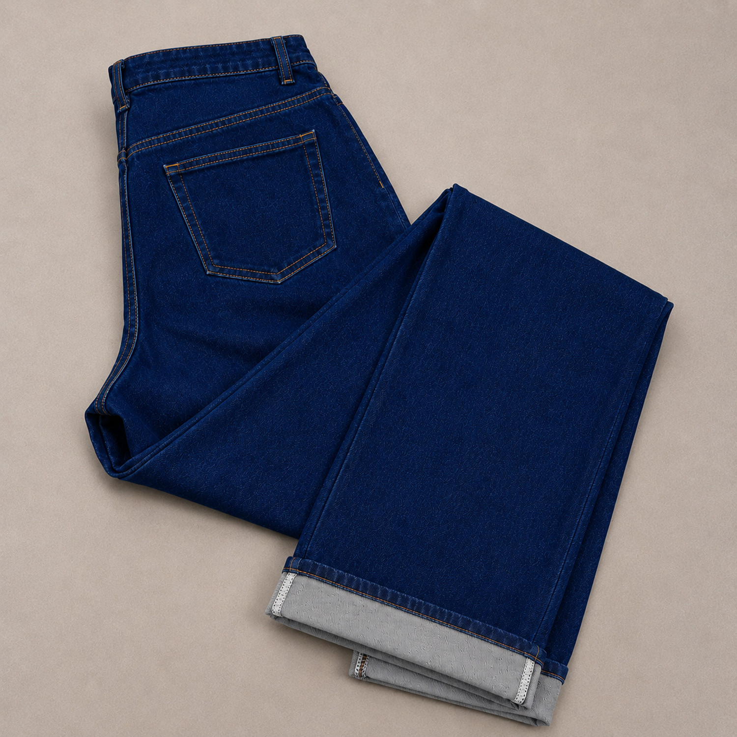 Image of ALLSTUFFHUB Wide Leg Women Dark Blue Jeans