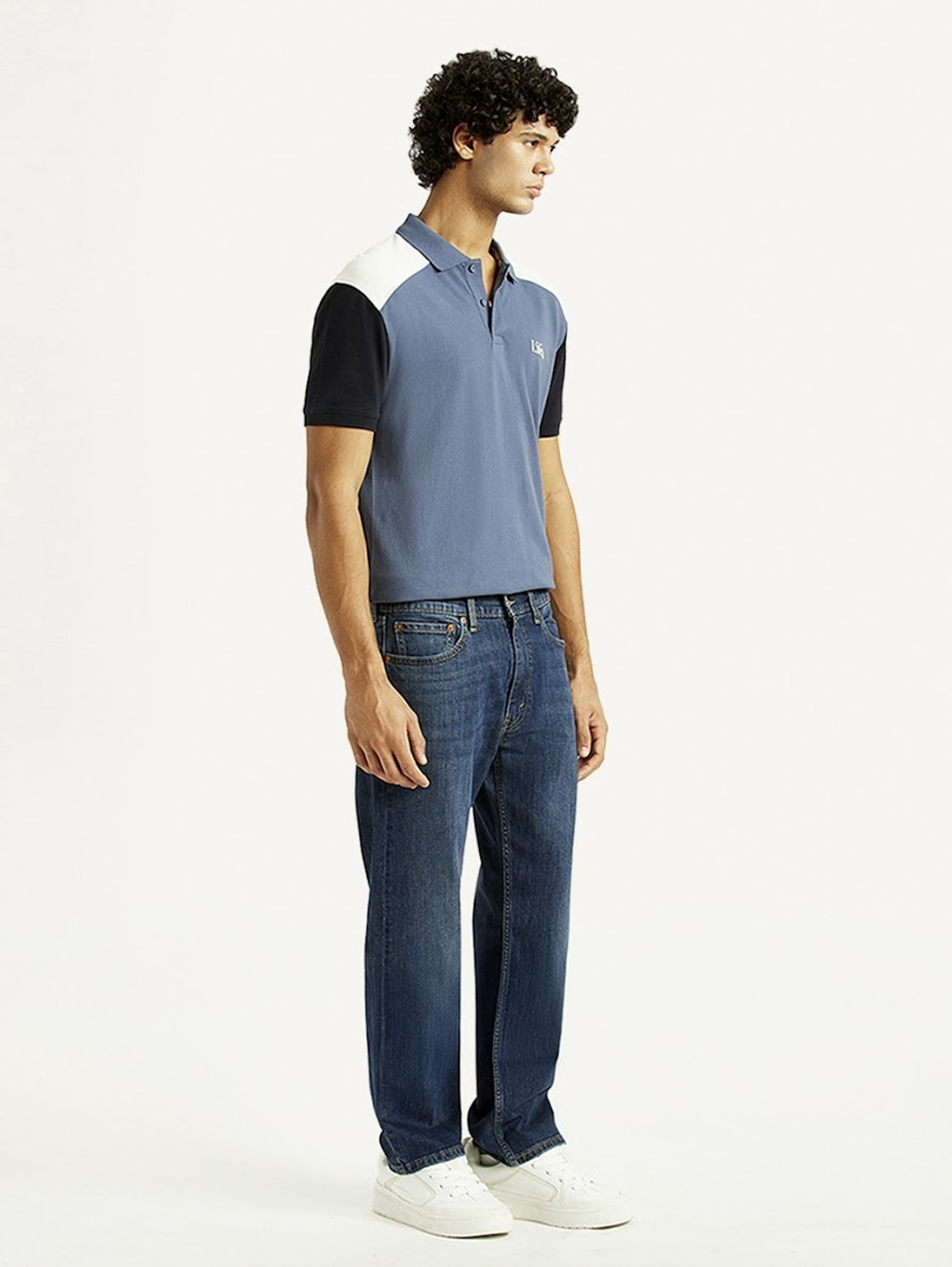 Image of LEVI'S 505 Straight Fit Men Dark Blue Jeans