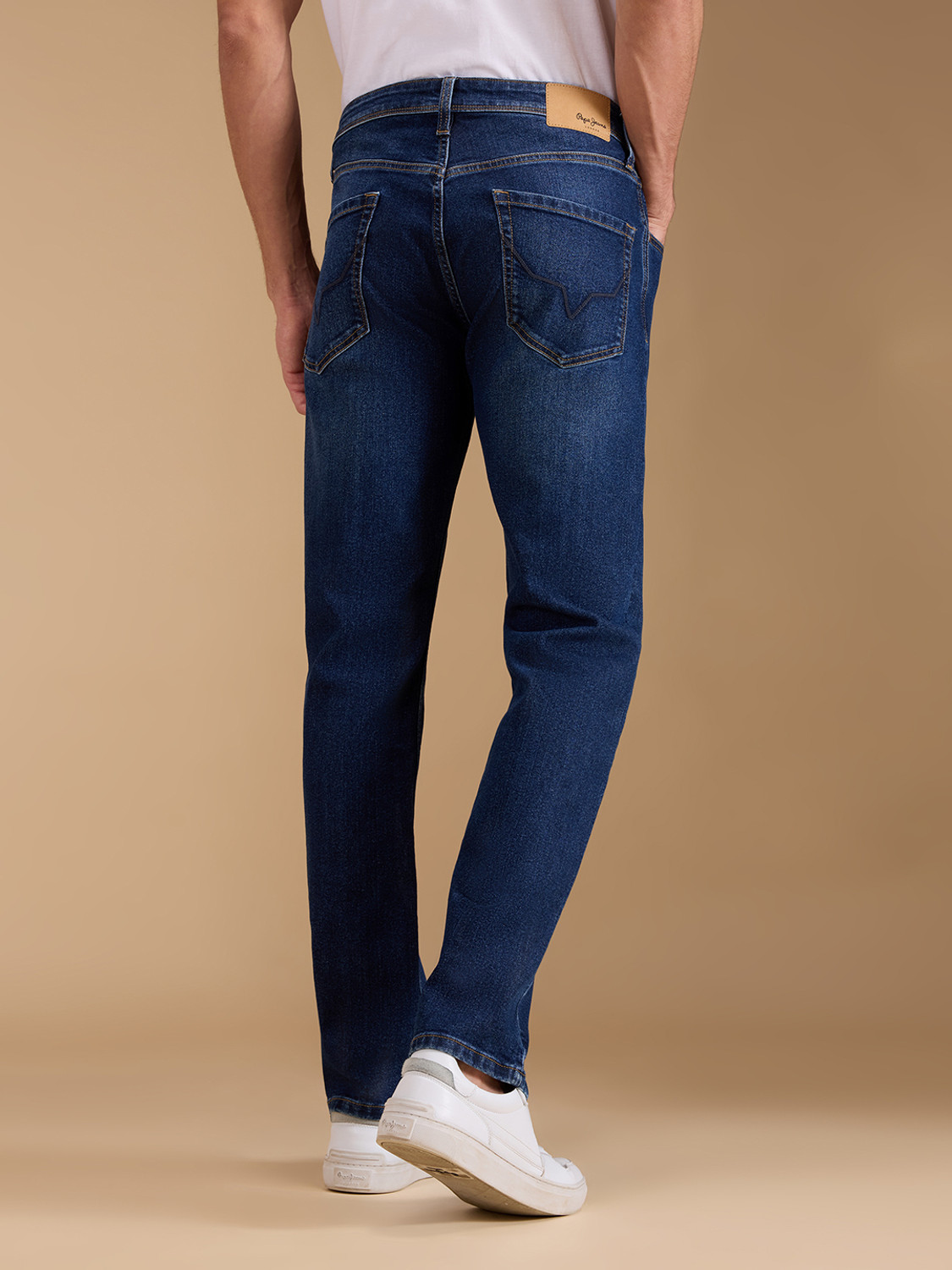 Image of Pepe Jeans Straight Fit Men Blue Jeans