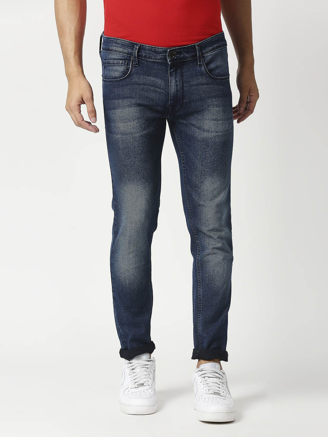 Image of Pepe Jeans Tapered Fit Men Blue Jeans