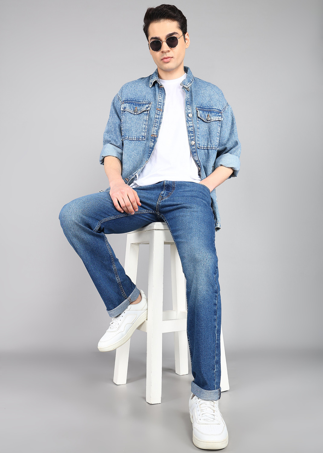 Image of LEVI'S 505 Straight Fit Men Blue Jeans