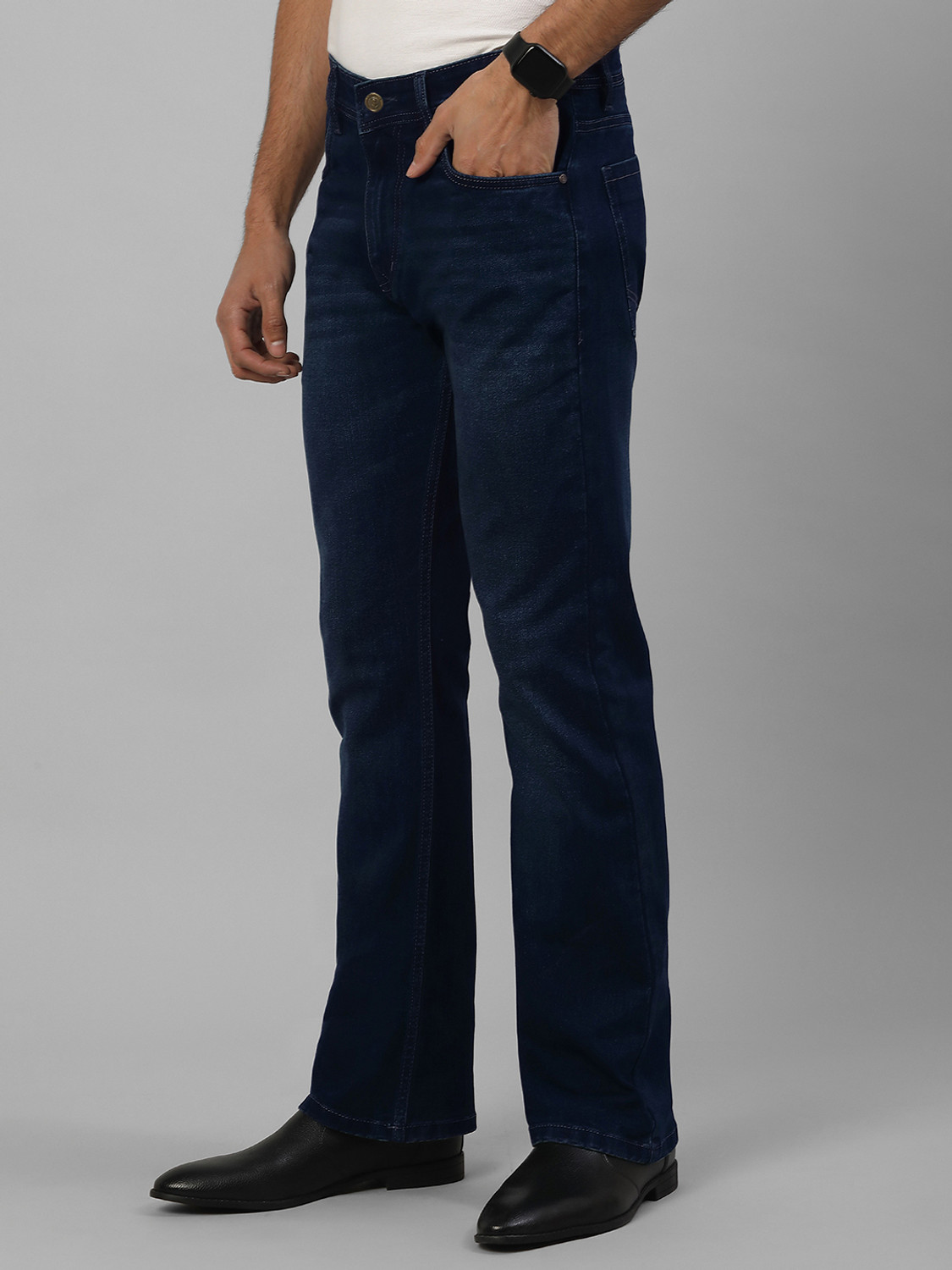 Image of LOUIS STITCH Boot-Leg Men Blue Jeans