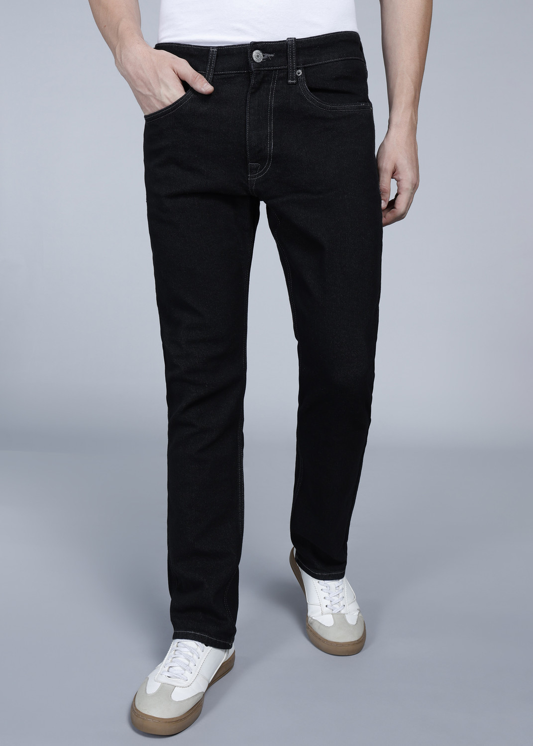 Image of U.S. Polo Assn. Denim Co. Men Straight Fit Mid Rise Grey Jeans