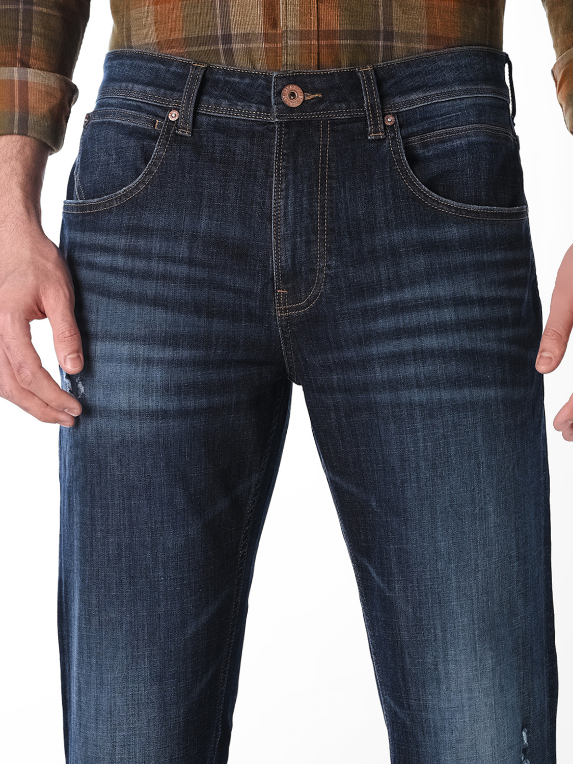 Image of JACK & JONES Boot-Leg Men Dark Blue Jeans
