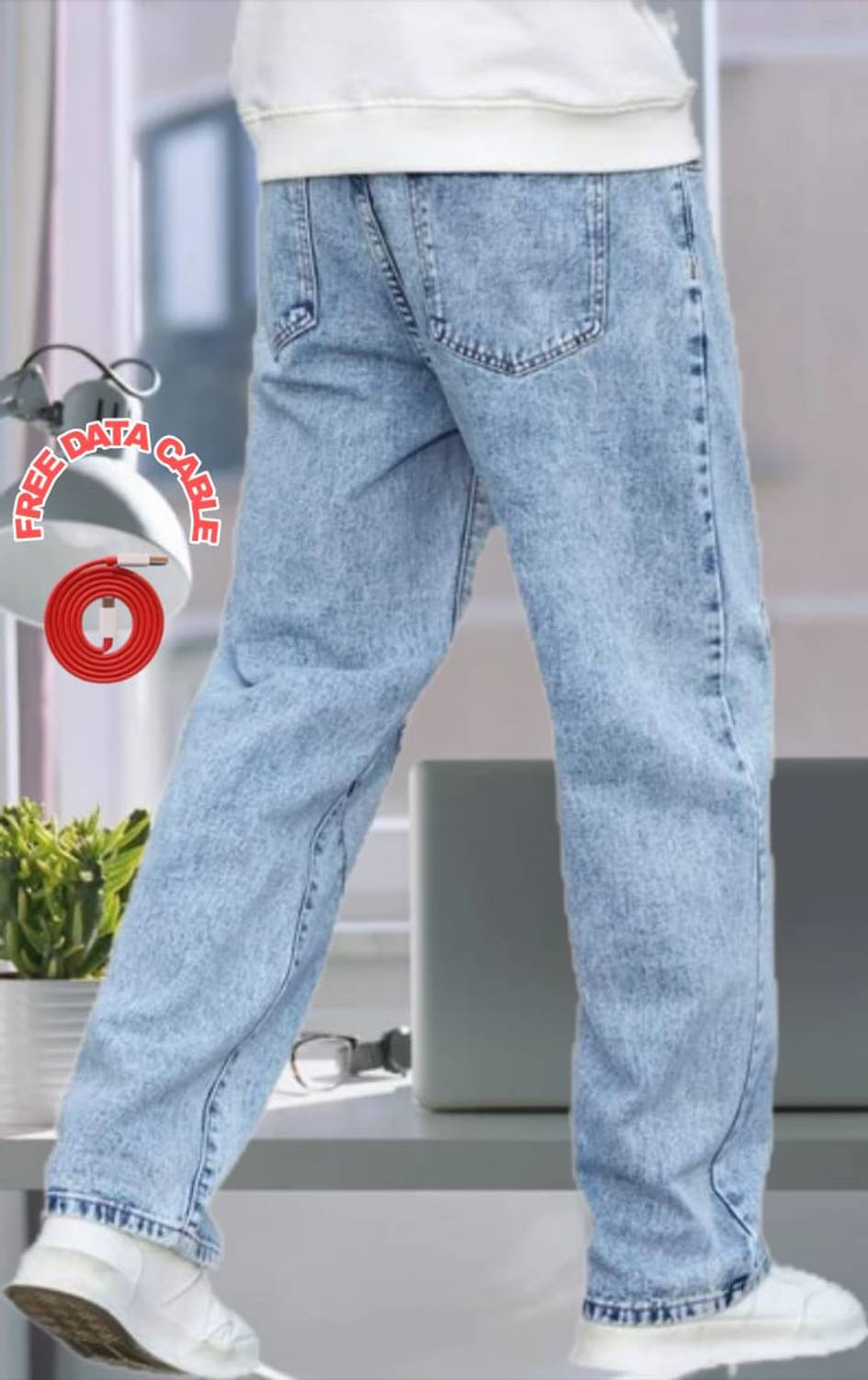 CABRRR Loose Fit Men Light Blue Jeans - Image 1
