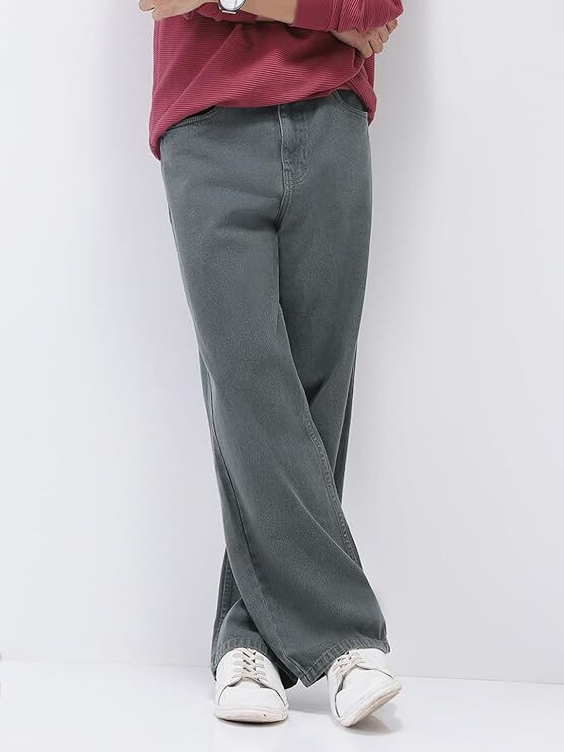 Image of UNITED DENIM Loose Fit Men Dark Grey Jeans