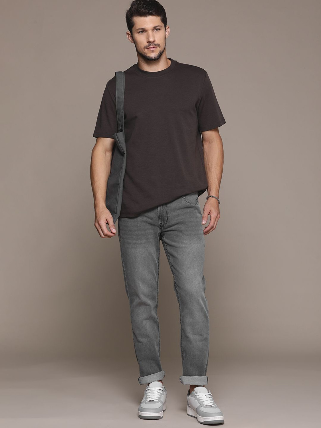 Image of Roadster Slim Men Grey Jeans