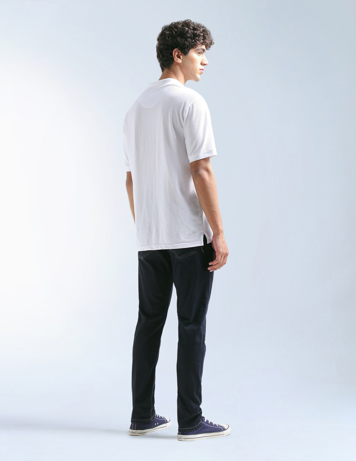 Image of FLYING MACHINE Tapered Fit Men Blue Jeans