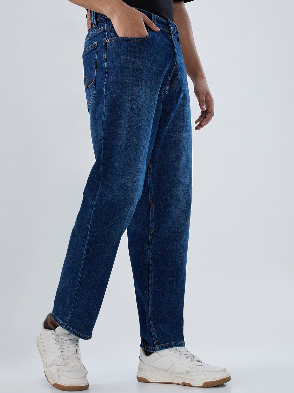 Image of Spykar Loose Fit Men Blue Jeans