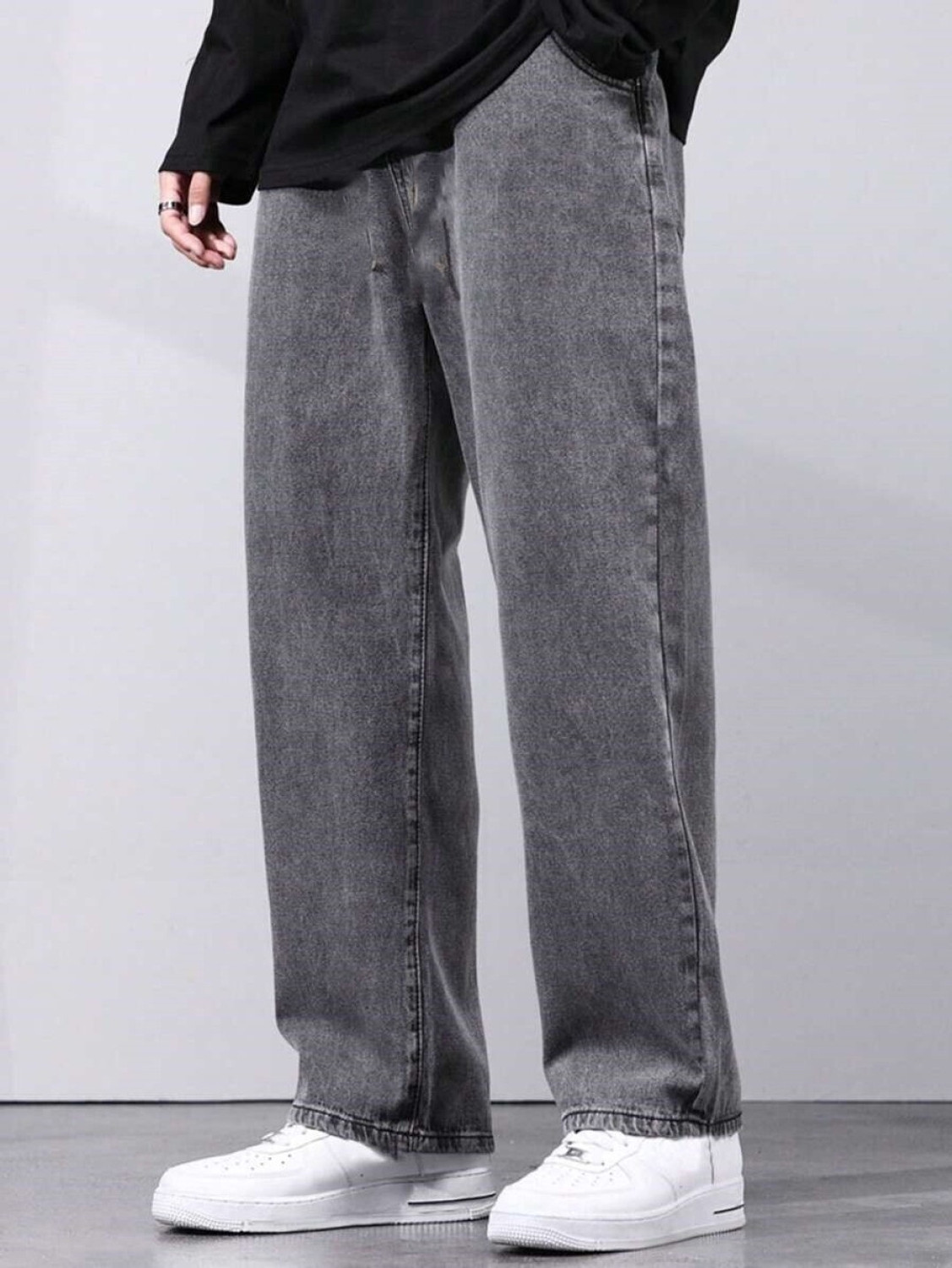 Image of JAARA Loose Fit Men Grey Jeans