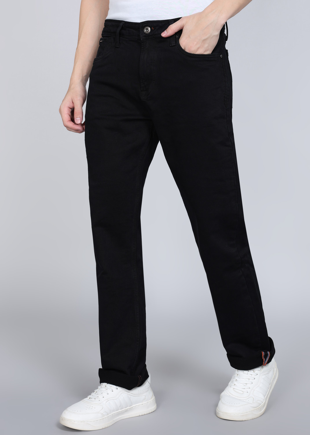 Image of KILLER Men Straight Fit Mid Rise Black Jeans